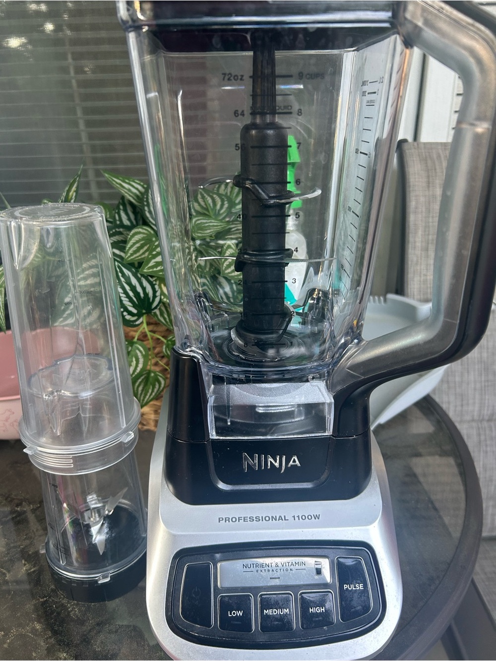 Ninja Blending System Base and Pitcher Set - Black, Silver & Clear